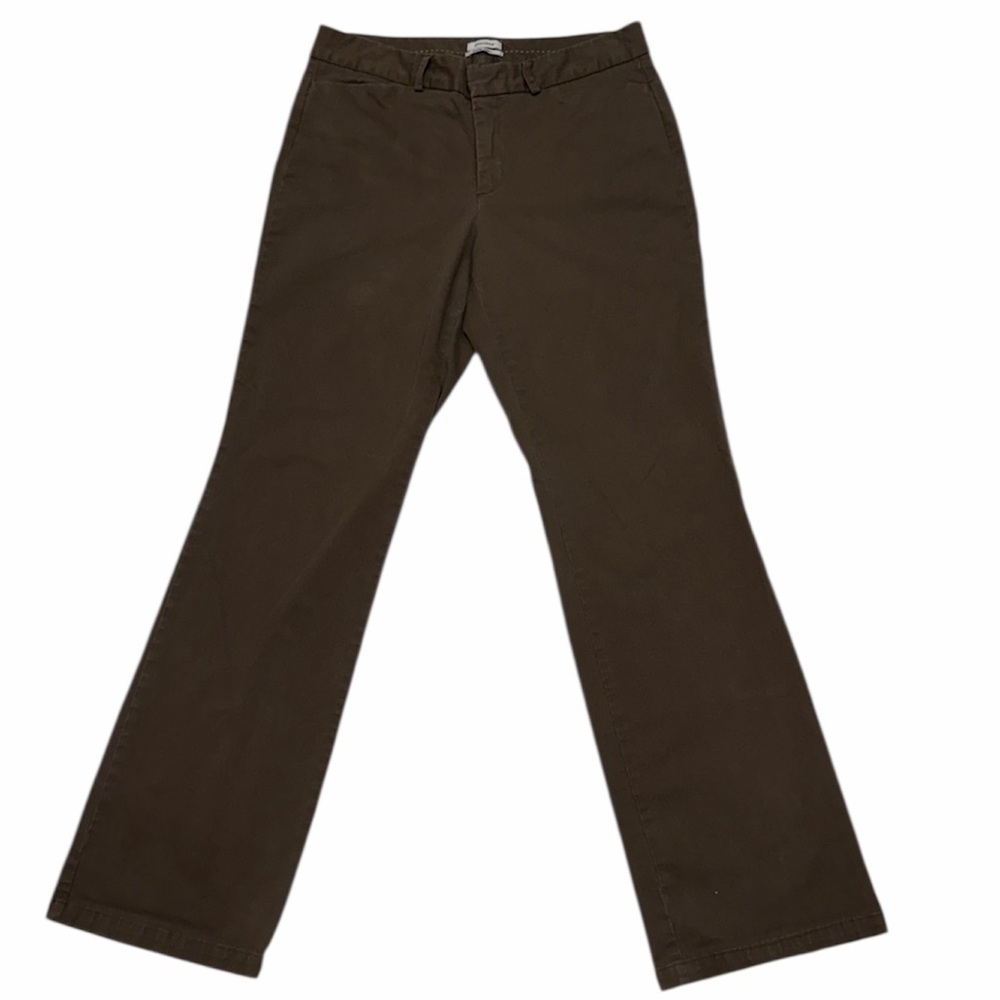 Dockers Metro Pants Brown Mid Rise Curvy Fit Bootcut Stretch Size 12 Long